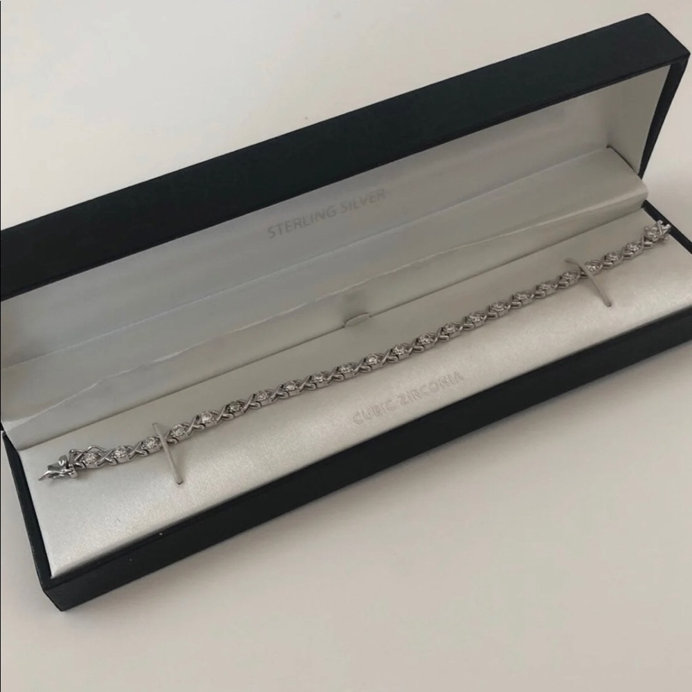 Sterling Silver Cubic Zirconia Tennis Bracelet
